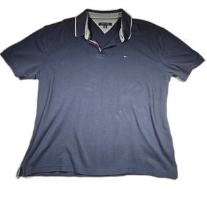 Tommy Hilfiger Shirt Men's Size XL Blue Short Sleeve Polo With  Embroidered Logo
